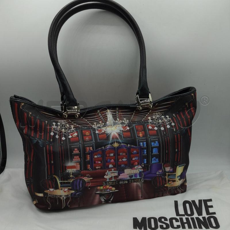 BORSA DONNA CAFÈ LOVE MOSCHINO FANTASIA ROSSA NERA | Mercatino dell'Usato Alcamo 4