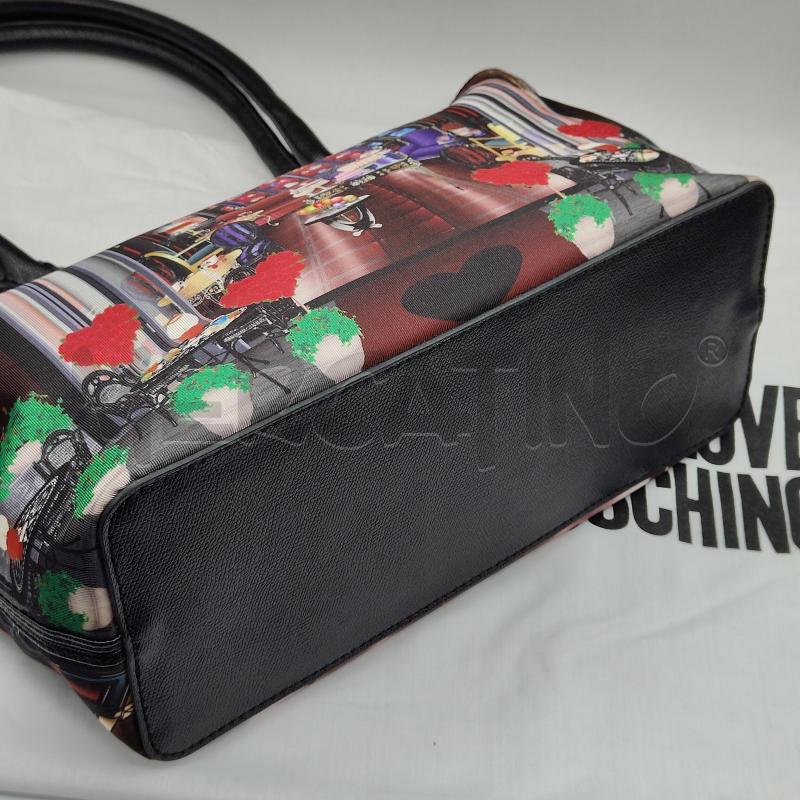 BORSA DONNA CAFÈ LOVE MOSCHINO FANTASIA ROSSA NERA | Mercatino dell'Usato Alcamo 5