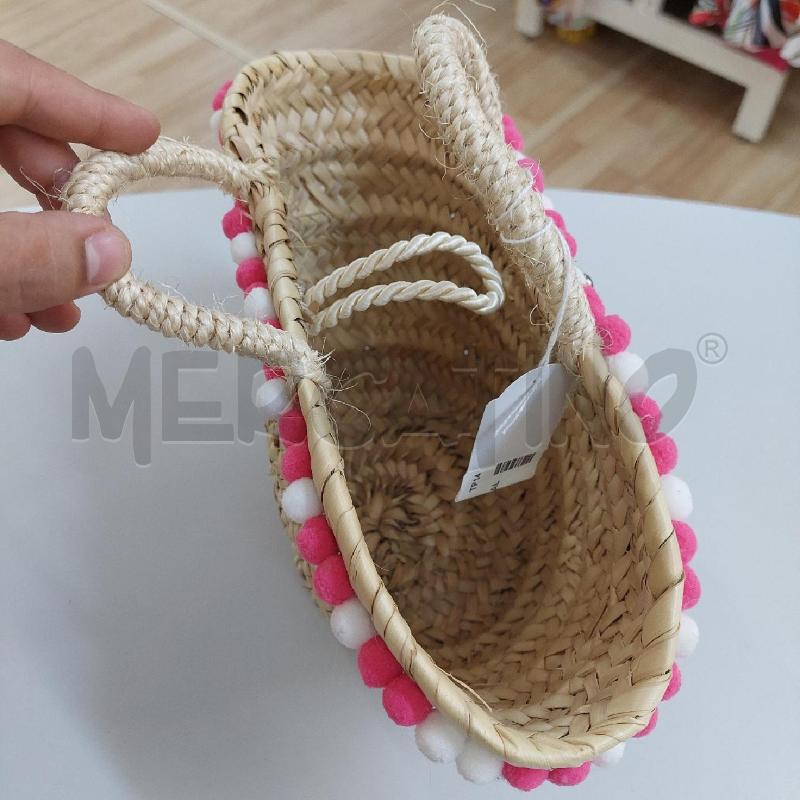 BORSA DONNA COFFA PALLINE ROSA BIANCO  | Mercatino dell'Usato Alcamo 4
