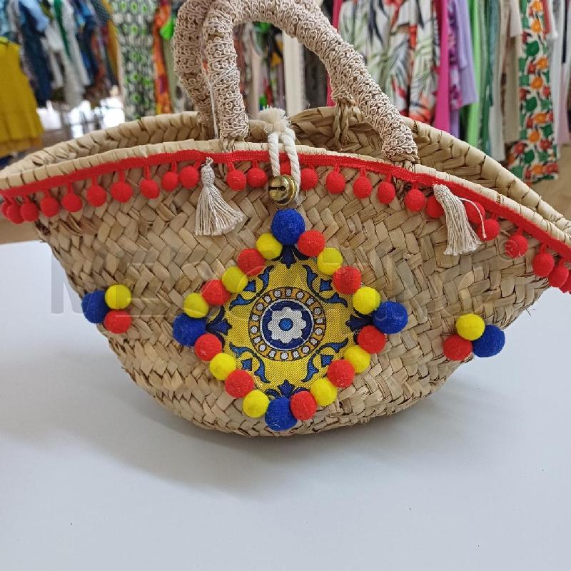 BORSA DONNA COFFA ROMBO PALLINE ROSSE GIALLE BLU | Mercatino dell'Usato Alcamo 1