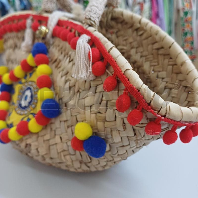 BORSA DONNA COFFA ROMBO PALLINE ROSSE GIALLE BLU | Mercatino dell'Usato Alcamo 2