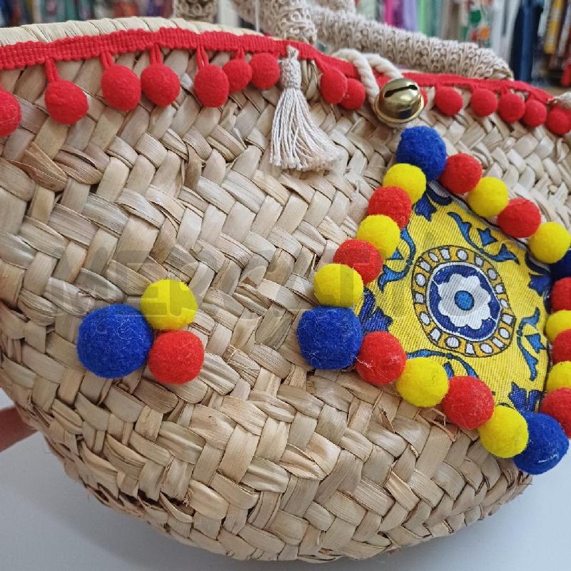 BORSA DONNA COFFA ROMBO PALLINE ROSSE GIALLE BLU | Mercatino dell'Usato Alcamo 3