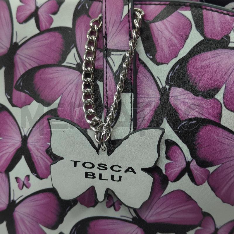 BORSA DONNA CON TRACOLLA TOSCA BLU FANTASIA FARFALLE VIOLA | Mercatino dell'Usato Alcamo 4