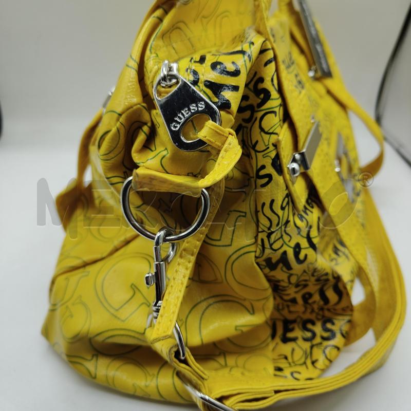 BORSA DONNA GIALLA GUESS+TRACOLLA CON LOGHI | Mercatino dell'Usato Alcamo 3