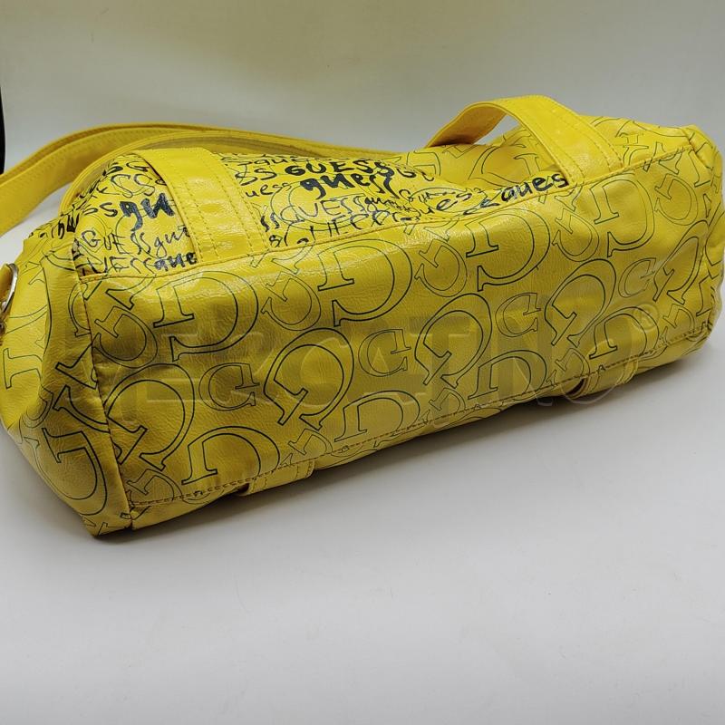 BORSA DONNA GIALLA GUESS+TRACOLLA CON LOGHI | Mercatino dell'Usato Alcamo 4