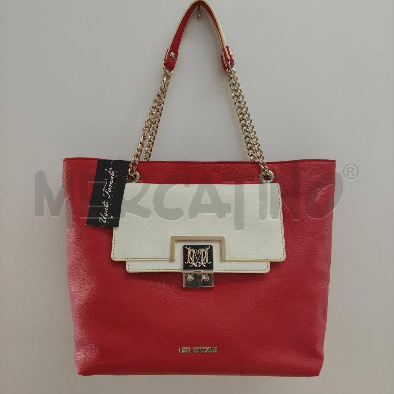 BORSA DONNA LOVE MOSCHINO ROSSA BIANCA | Mercatino dell'Usato Alcamo 1
