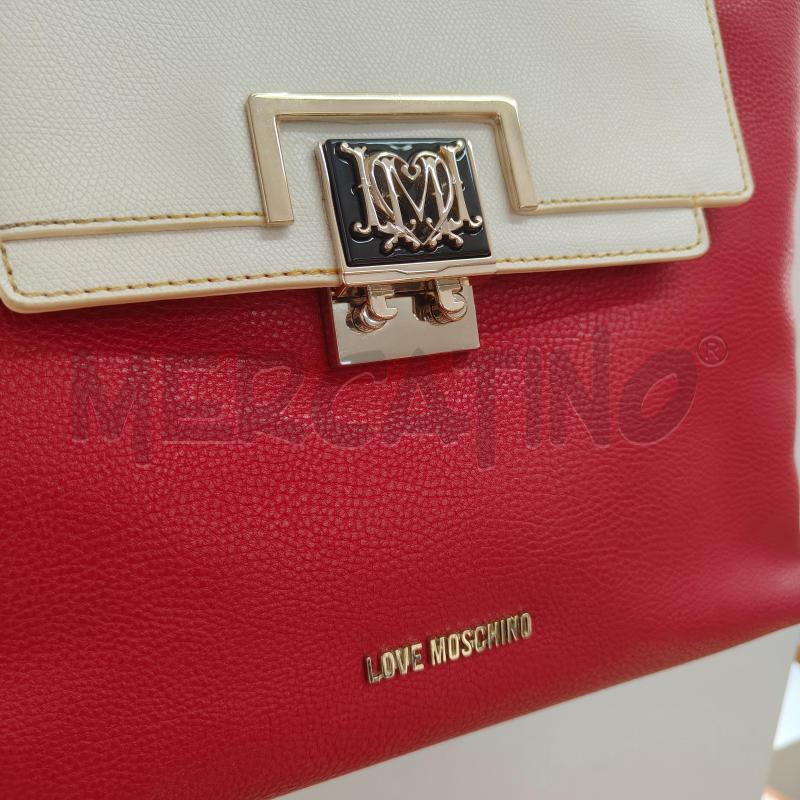 BORSA DONNA LOVE MOSCHINO ROSSA BIANCA | Mercatino dell'Usato Alcamo 2
