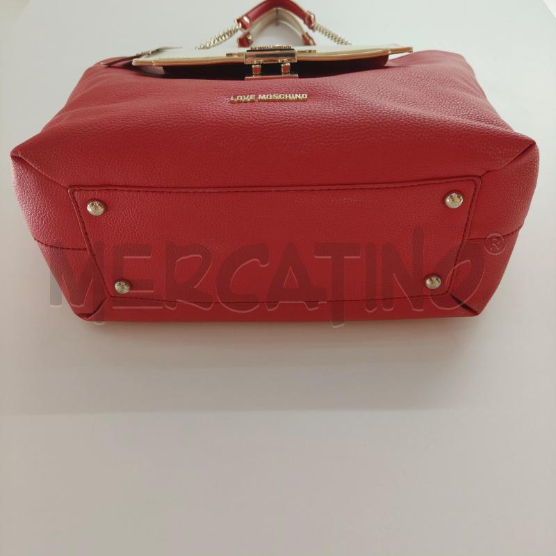 BORSA DONNA LOVE MOSCHINO ROSSA BIANCA | Mercatino dell'Usato Alcamo 3