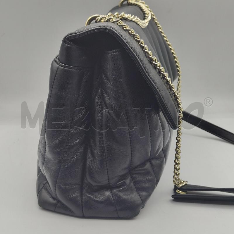 BORSA TRACOLLA DKNY NERA PELLE CON CATENA DORATA | Mercatino dell'Usato Alcamo 2