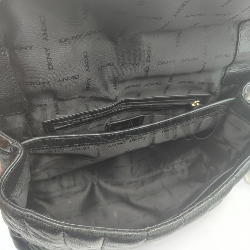 BORSA TRACOLLA DKNY NERA PELLE CON CATENA DORATA | Mercatino dell'Usato Alcamo 4