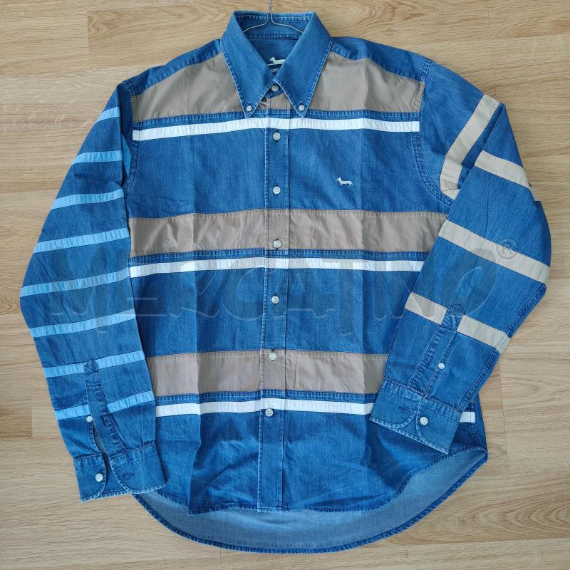 CAMICIA UOMO JEANS HARMONT&BLAINE FASCE BEIGE | Mercatino dell'Usato Alcamo 1