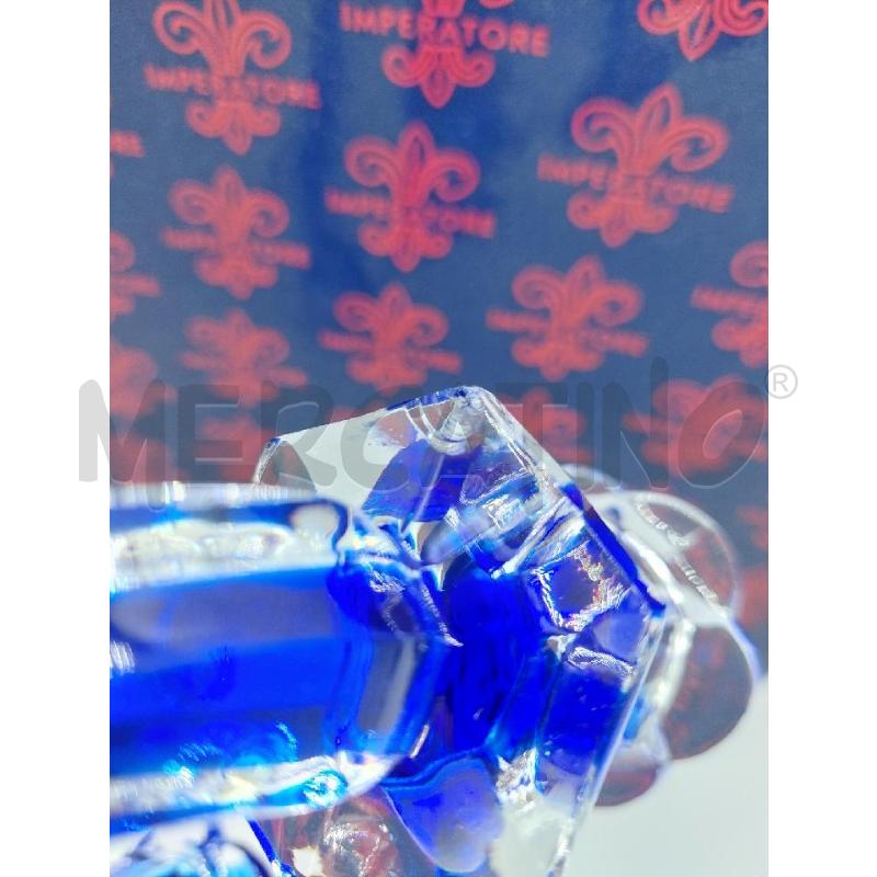 CANDELABRO CRISTALLO BLU IMPERATORE 3 CANDELE | Mercatino dell'Usato Alcamo 3