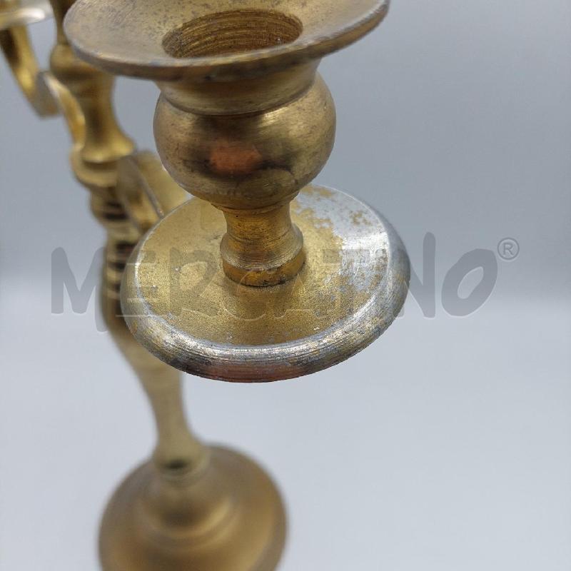 CANDELABRO METALLO 3 CANDELE DORATO | Mercatino dell'Usato Alcamo 3