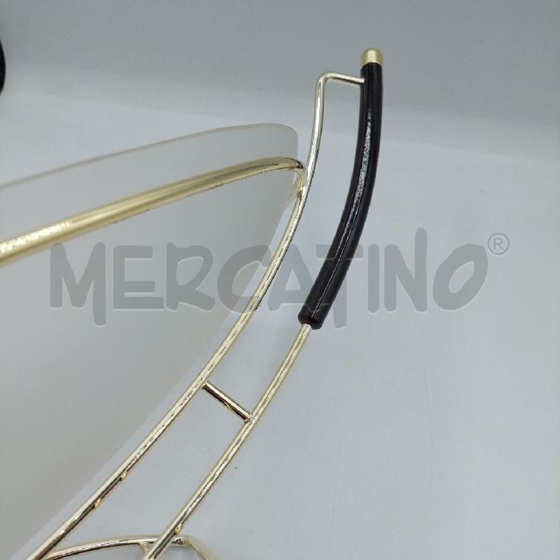 CENTROTAVOLA OVALE MANICI METALLO E NERO | Mercatino dell'Usato Alcamo 2