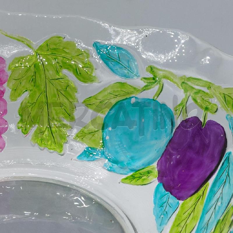 CENTROTAVOLA VETRO COLORATO + BASE METALLO | Mercatino dell'Usato Alcamo 3