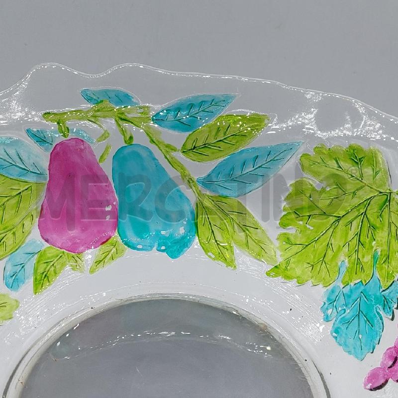 CENTROTAVOLA VETRO COLORATO + BASE METALLO | Mercatino dell'Usato Alcamo 4
