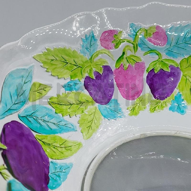 CENTROTAVOLA VETRO COLORATO + BASE METALLO | Mercatino dell'Usato Alcamo 5