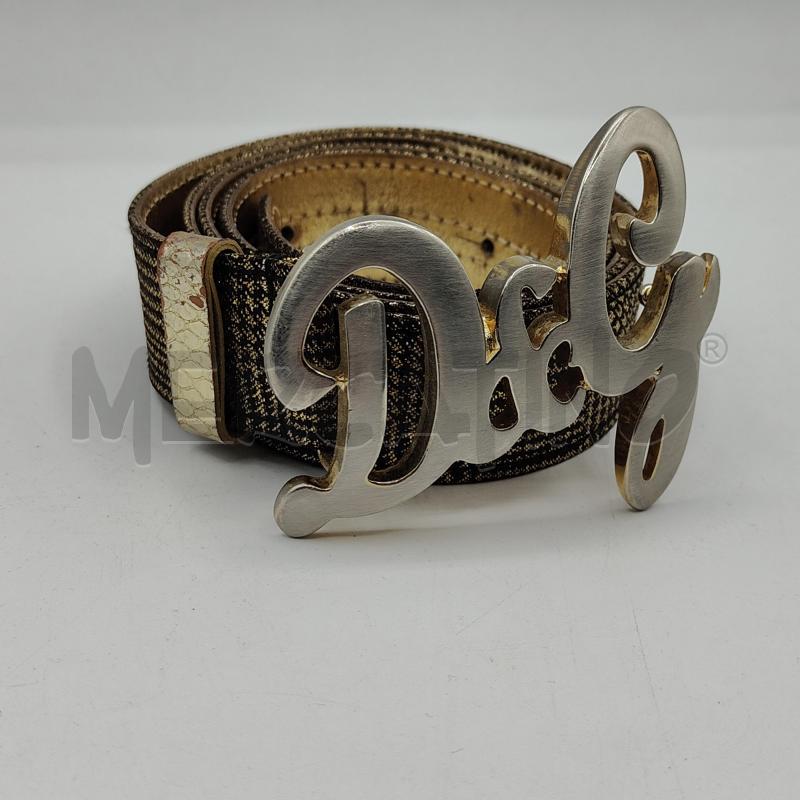 CINTURA DONNA D&G DORATA NERA CON LOGO | Mercatino dell'Usato Alcamo 1