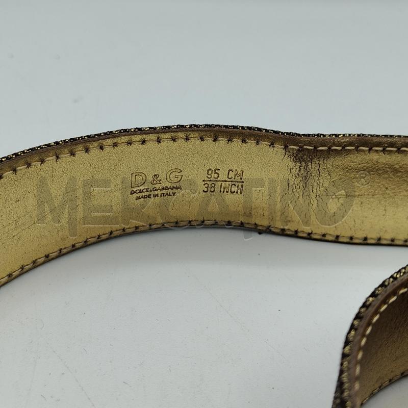 CINTURA DONNA D&G DORATA NERA CON LOGO | Mercatino dell'Usato Alcamo 3