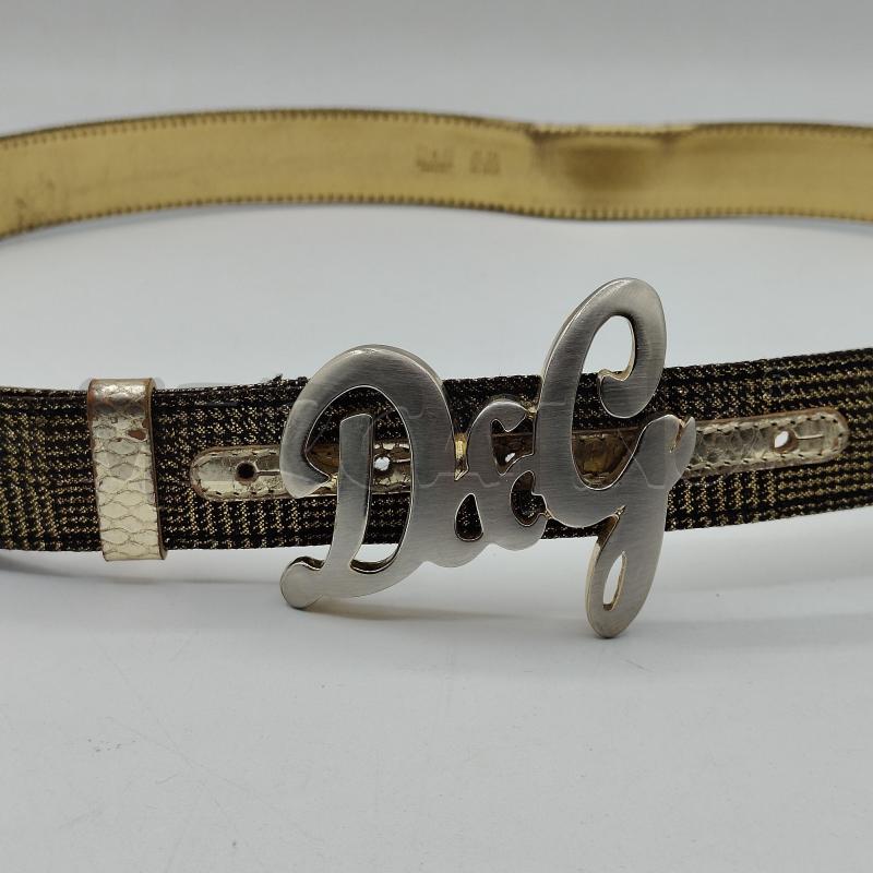 CINTURA DONNA D&G DORATA NERA CON LOGO | Mercatino dell'Usato Alcamo 4