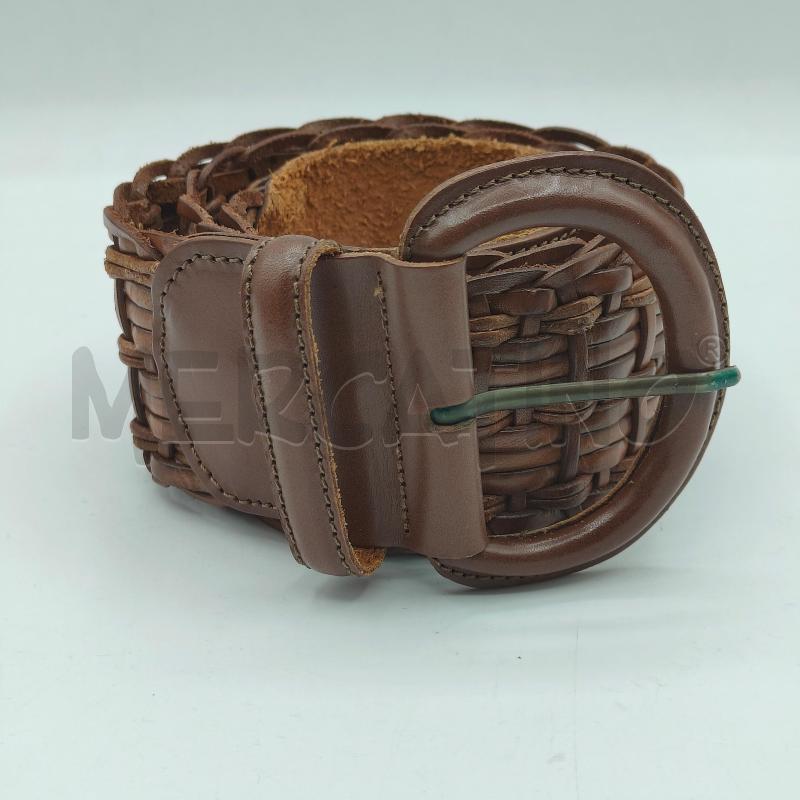 CINTURA DONNA VERA PELLE MARRONE INTRECCIATA | Mercatino dell'Usato Alcamo 2