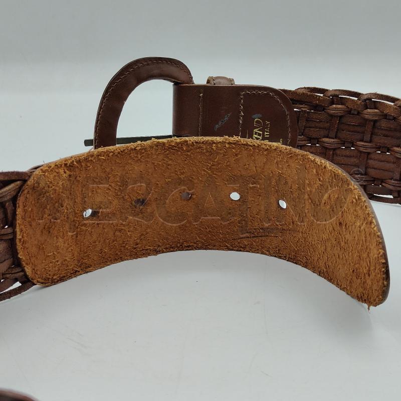 CINTURA DONNA VERA PELLE MARRONE INTRECCIATA | Mercatino dell'Usato Alcamo 3