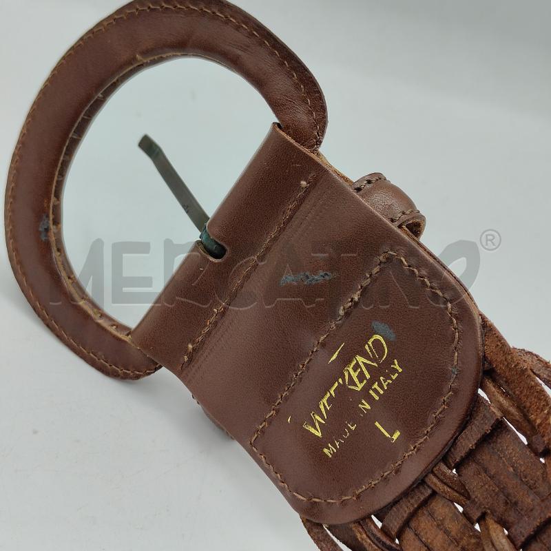 CINTURA DONNA VERA PELLE MARRONE INTRECCIATA | Mercatino dell'Usato Alcamo 5