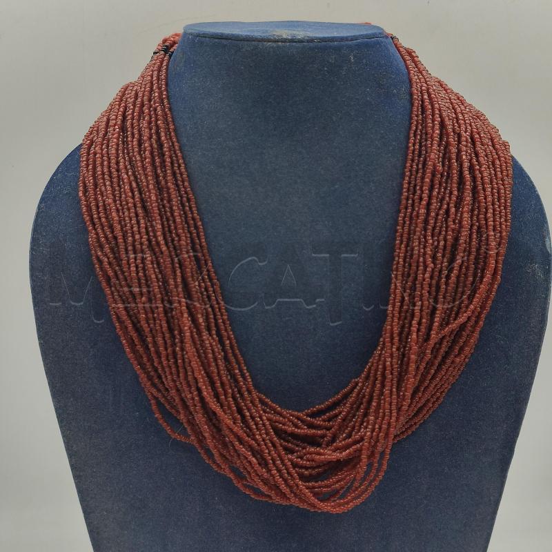 COLLANA D. MULTIFILI CORALLINI  | Mercatino dell'Usato Alcamo 1