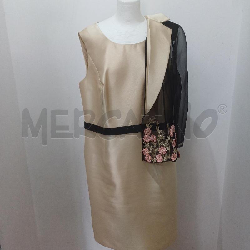 COMPLETO DONNA DORATO TUBINO+GIACCHINO NERO CON FIORI ROSA | Mercatino dell'Usato Alcamo 4