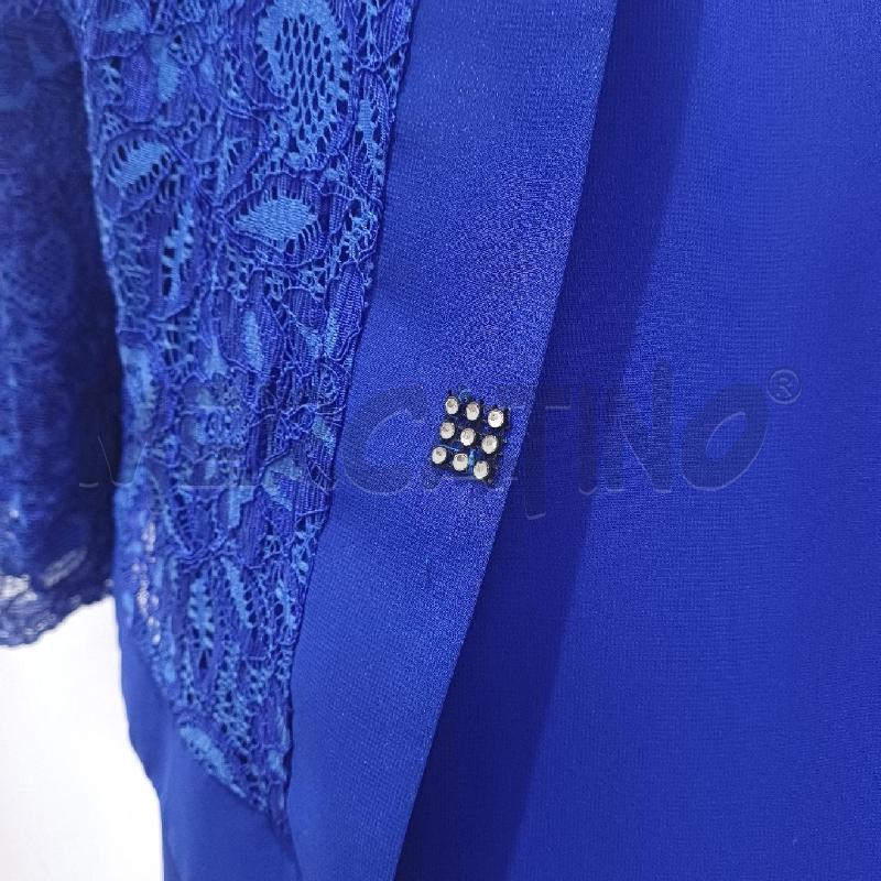 COMPLETO DONNA PZ.2 BLU ELETTRICO GIACCHINO PIZZO+TUBINO | Mercatino dell'Usato Alcamo 3