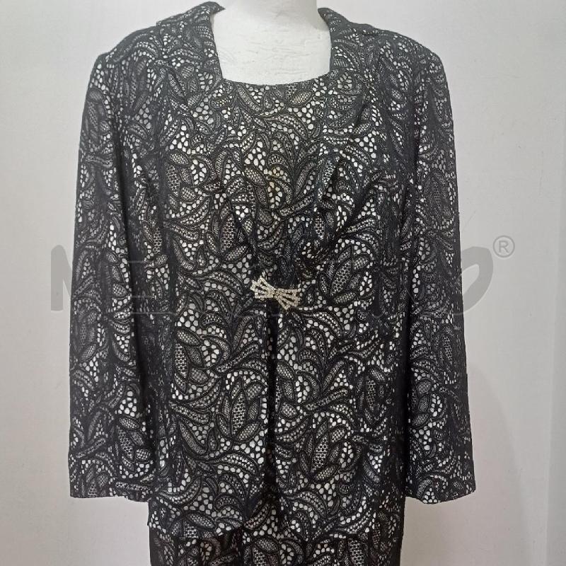 COMPLETO DONNA PZ.2 FONDO BIANCO E MERLETTO NERO TUBINO+GIACCA KRIZIA | Mercatino dell'Usato Alcamo 2