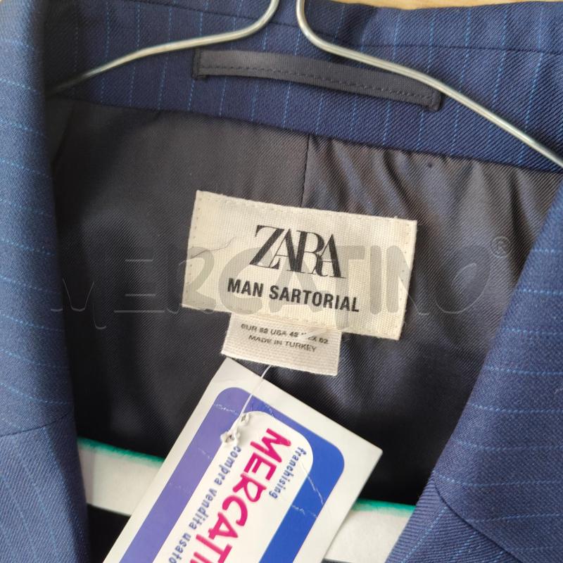 COMPLETO UOMO BLU ZARA GESSATO PZ.2 | Mercatino dell'Usato Alcamo 2
