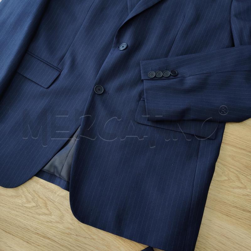 COMPLETO UOMO BLU ZARA GESSATO PZ.2 | Mercatino dell'Usato Alcamo 3