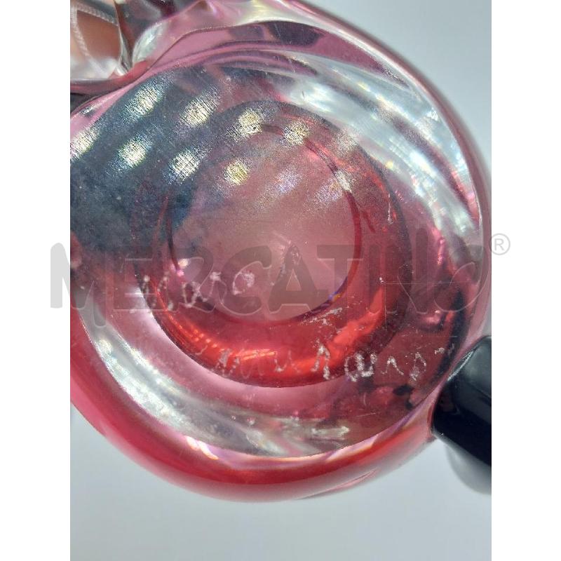CONIGLIO MURANO FUCSIA E NERO FIRMATO | Mercatino dell'Usato Alcamo 3
