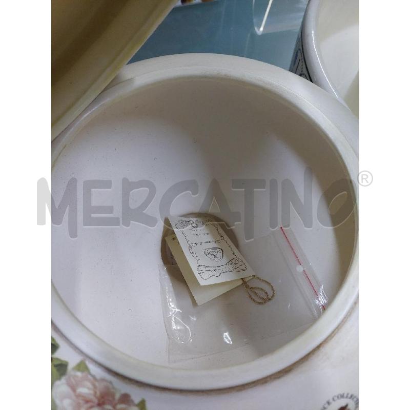 CONTENITORE CENTROTAVOLA CERAMICA BIANCO E MARRONE VIA VENETO | Mercatino dell'Usato Alcamo 2