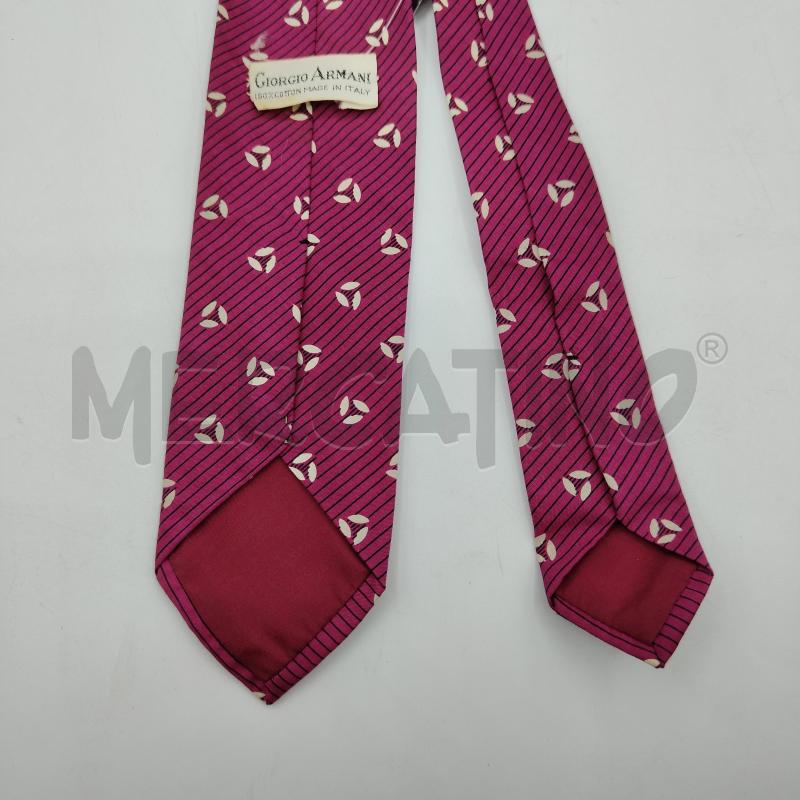 CRAVATTA BORGOGNA RIGHINE GIORGIO ARMANI COTONE | Mercatino dell'Usato Alcamo 3