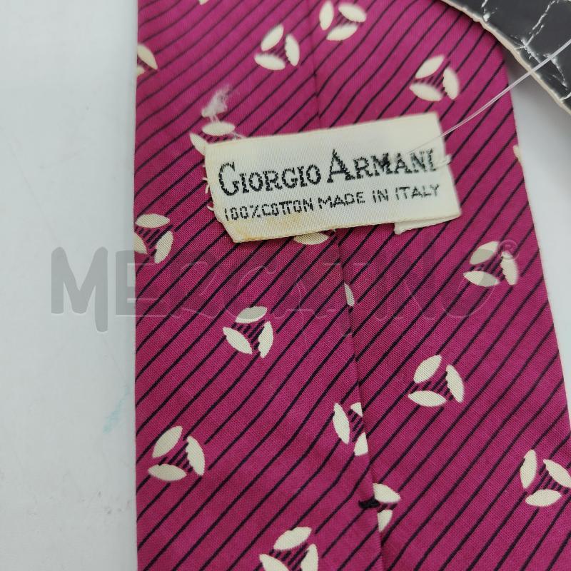 CRAVATTA BORGOGNA RIGHINE GIORGIO ARMANI COTONE | Mercatino dell'Usato Alcamo 4