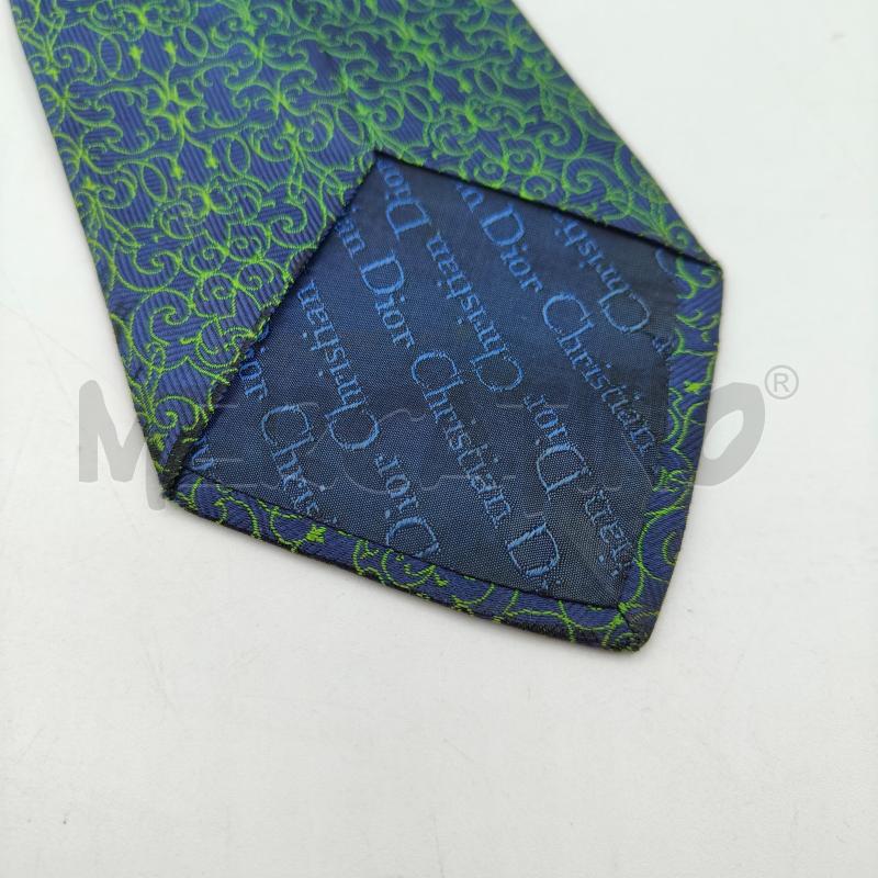 CRAVATTA CHRISTIAN DIOR FANTASIA BLU VERDE | Mercatino dell'Usato Alcamo 3
