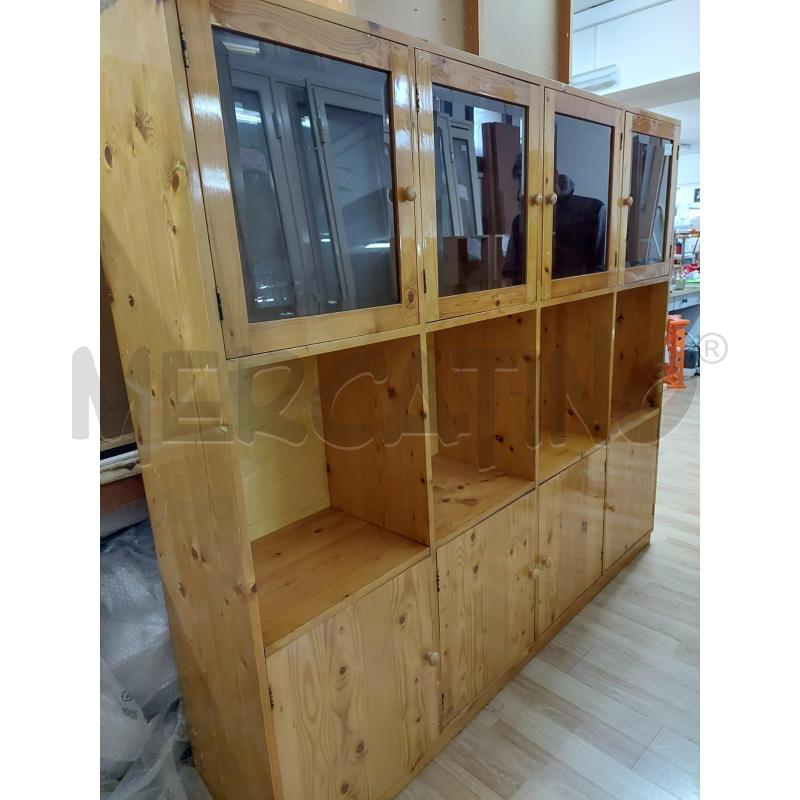 CREDENZA LEGNO CON SPORTELLI VETRO | Mercatino dell'Usato Alcamo 1