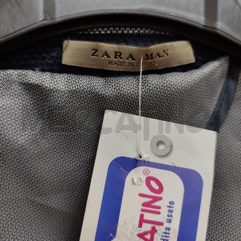GIACCA UOMO ZARA GRIGIO PUNTINI TOPPE BLU | Mercatino dell'Usato Alcamo 2