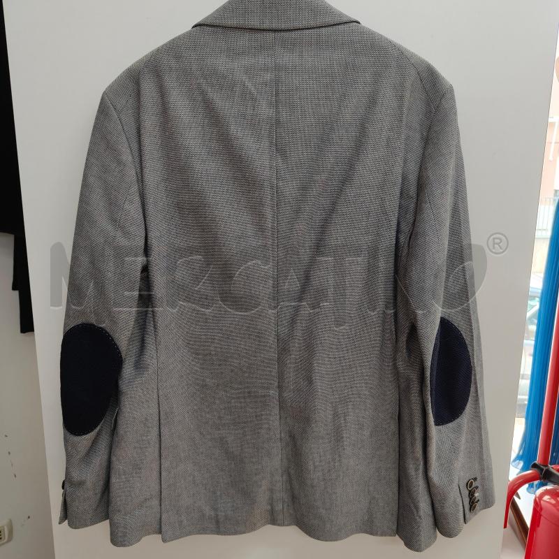 GIACCA UOMO ZARA GRIGIO PUNTINI TOPPE BLU | Mercatino dell'Usato Alcamo 4