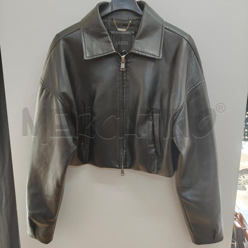 GIUBBOTTO DONNA NERO GUESS CORTO SIMILPELLE | Mercatino dell'Usato Alcamo 1
