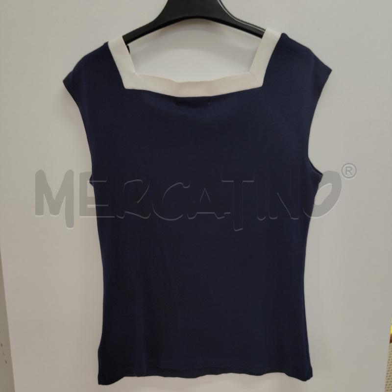 MAGLIA DONNA BLU BORDO BIANCA LAUREN RALPH LAUREN | Mercatino dell'Usato Alcamo 2