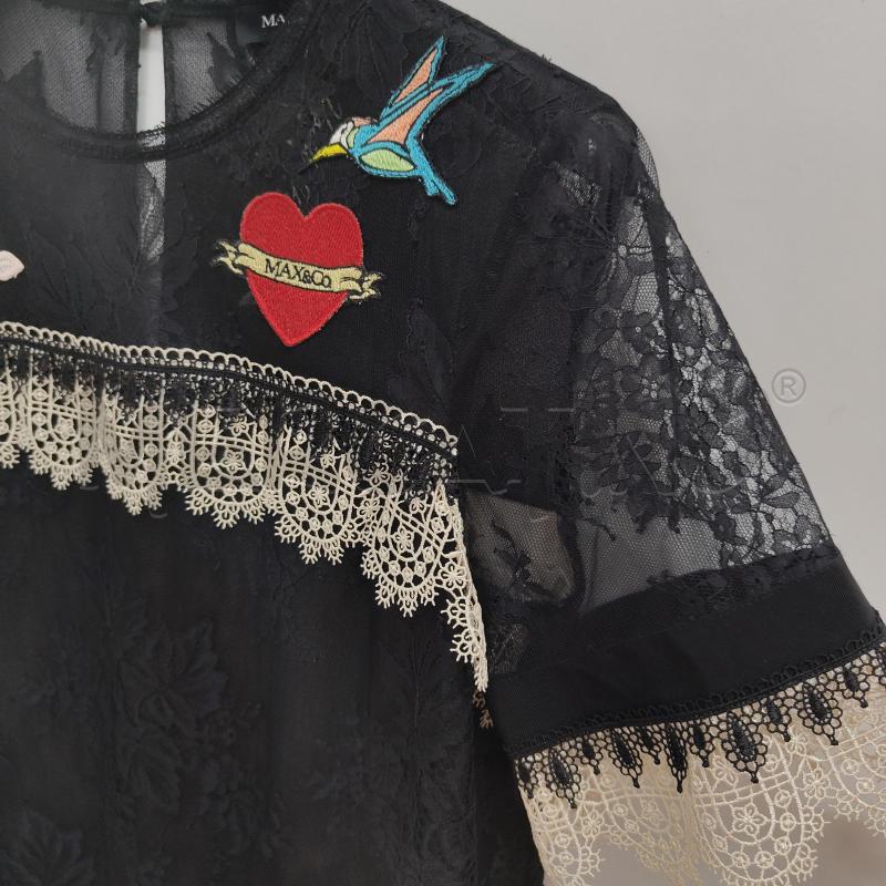 MAGLIA DONNA NERA PIZZO MAX&CO MERLETTINO | Mercatino dell'Usato Alcamo 3