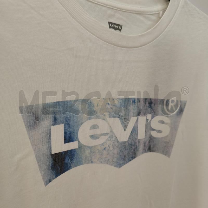 MAGLIA UOMO LEVI'S BIANCA STAMPA CELESTE | Mercatino dell'Usato Alcamo 3