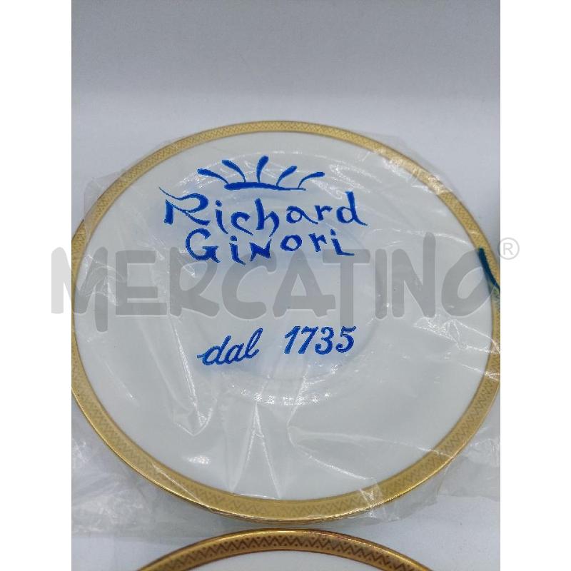 PIATTINI PZ. 5 GINORI BIANCHI E BORDO DORATO | Mercatino dell'Usato Alcamo 2
