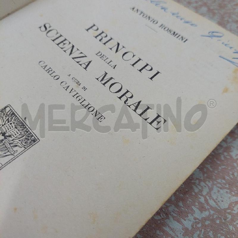 PRINCIPI DELLA SCIENZA MORALE - ANTONIO ROSMINI - PARAVIA  | Mercatino dell'Usato Alcamo 3