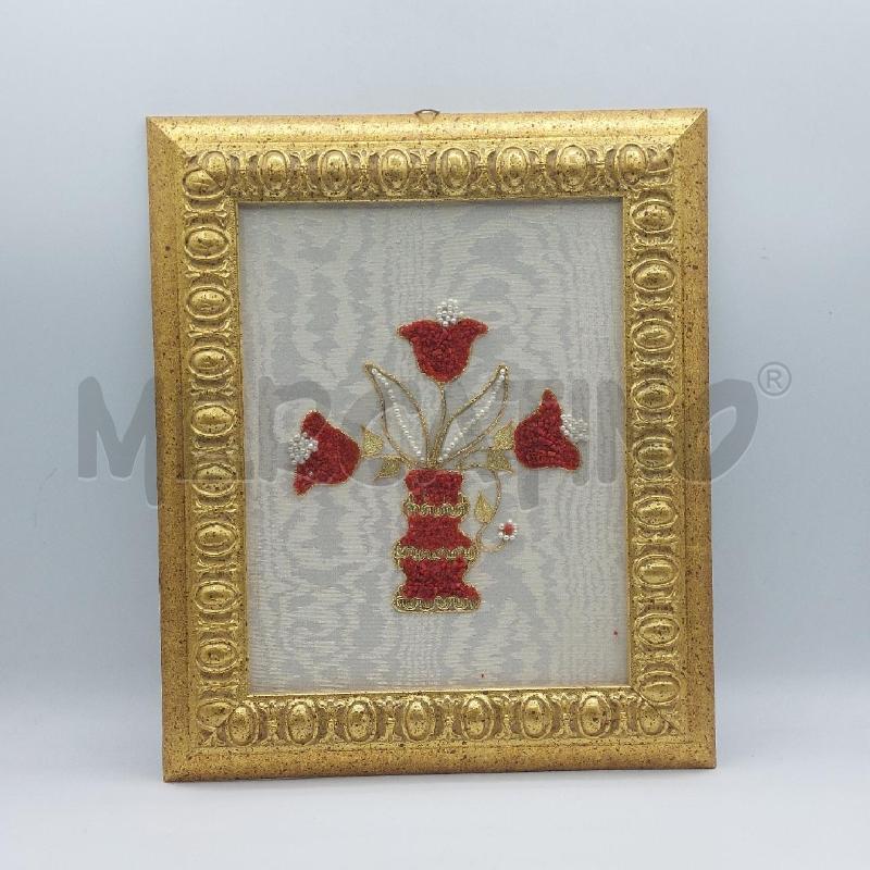 QUADRO CORALLO VASO CON 3 FIORI | Mercatino dell'Usato Alcamo 1