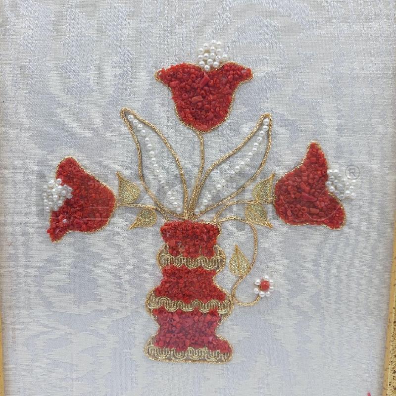 QUADRO CORALLO VASO CON 3 FIORI | Mercatino dell'Usato Alcamo 2