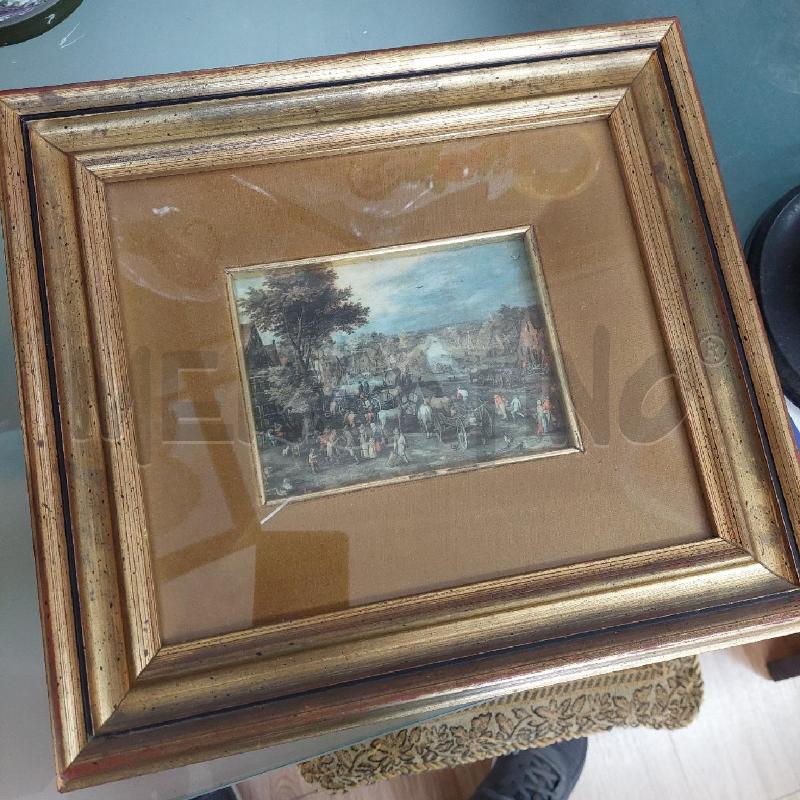QUADRO PICCOLO CORNICE DORATA PITTURA | Mercatino dell'Usato Alcamo 1